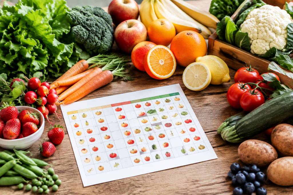 Calendrier fruits et légumes de saison gratuit : le guide mois par mois